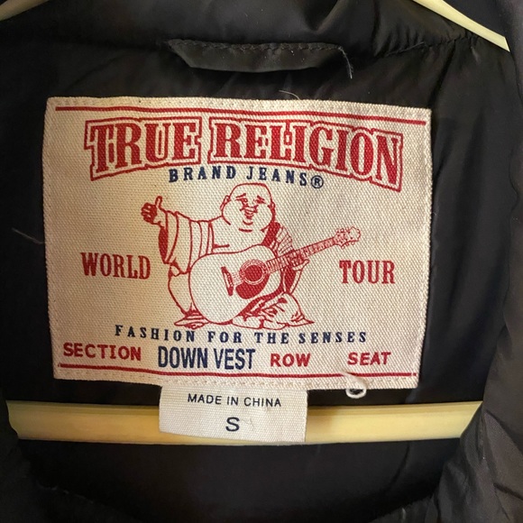 *SOLD*True Religion Puffer Vest Black Small - Picture 4 of 4